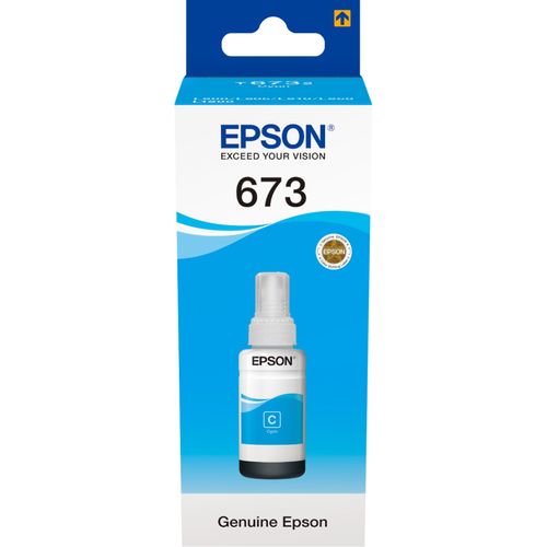 Encre Epson 673 Cyan 70 ml - bouteille originale EcoTank