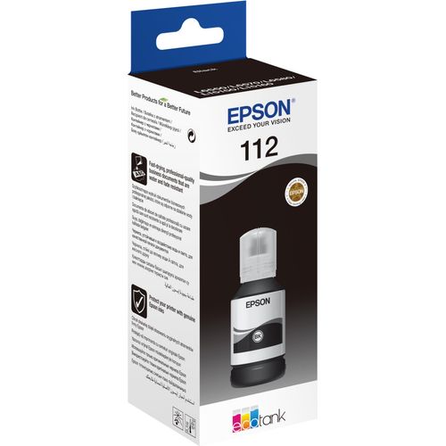 Encre Epson 112 Noir 127 ml - bouteille originale EcoTank