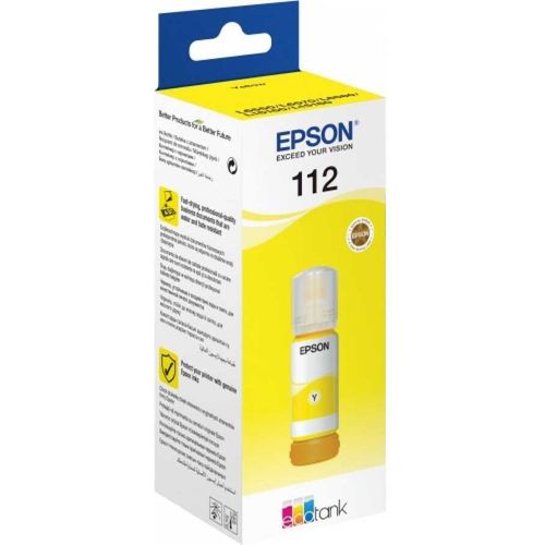 Encre Epson 112 Jaune 70 ml - bouteille originale EcoTank