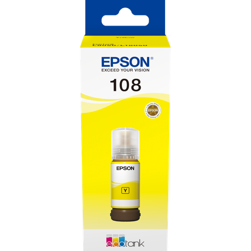 Encre Epson 108 Jaune 70 ml - bouteille originale EcoTank - 2