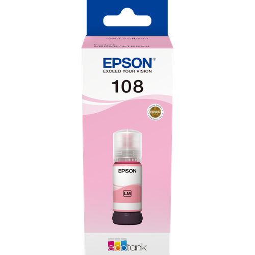 Encre Epson 108 Magenta clair 70 ml - bouteille originale EcoTank - 2
