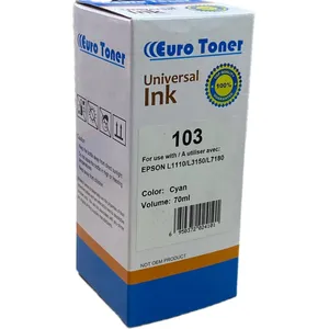 Encre compatible Epson 103 Cyan - bouteille EuroToner