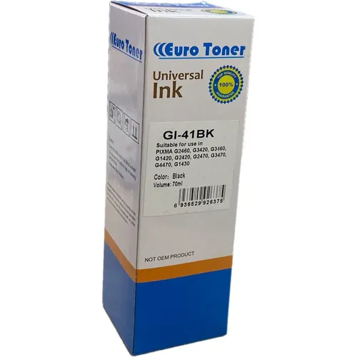 Encre compatible Canon GI-41 Noir 70 ml - bouteille EuroToner - 2
