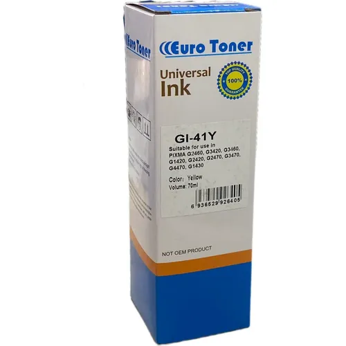 Encre compatible Canon GI-41 Jaune 70 ml - bouteille EuroToner - 3