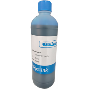 Encre de recharge EuroToner cyan 500 ml toutes imprimantes jet d’encre
