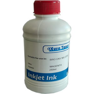 Encre de recharge EuroToner magenta 250 ml pour cartouches HP et Canon
