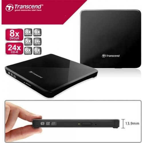 Graveur DVD externe Transcend 8XDVDS-K ultra fin USB - 2
