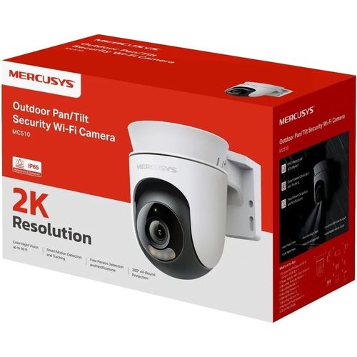 كاميرا واي فاي Mercusys خارجية بدقة 2K 3MP بدوران 360° مع صوت (MC510) - 4