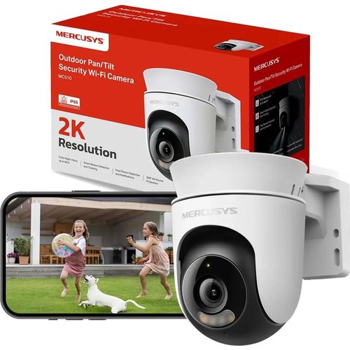 كاميرا واي فاي Mercusys خارجية بدقة 2K 3MP بدوران 360° مع صوت (MC510) - 6