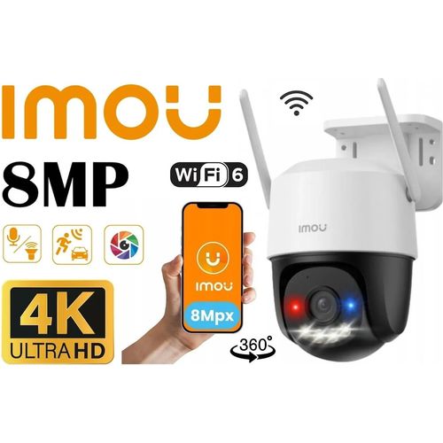 كاميرا IMOU Cruiser SC بدقة 8MP 4K بواي فاي 6 ومحرك دوران مع صوت وصفارة (IPC-K7FP-8V0N)