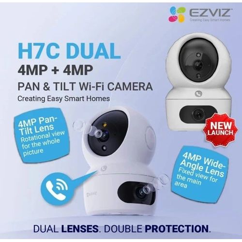 كاميرا داخلية EZVIZ H7c Dual بعدستين 2K+ بدقة 4MP + 4MP بواي فاي 6 ودوران 360° - 4