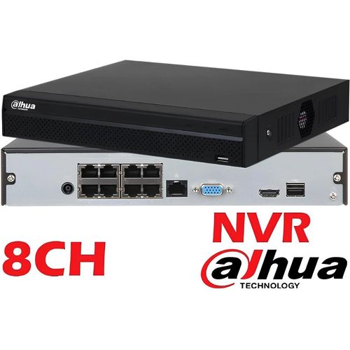 مسجل NVR Dahua بـ 8 قنوات و 8 منافذ PoE بدقة 8MP وضغط H.265+ (NVR1108HS-P-S3/H) - 2