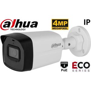 كاميرا IP Dahua بدقة 4MP من نوع Bullet بتقنية PoE من سلسلة Eco ورؤية ليلية 30 م (IPC-B1E40)