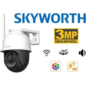 Caméra Wi-Fi Skyworth 3MP Motorisée 360° avec Audio et Sirène (SKH-i63D4H2-4AWT)