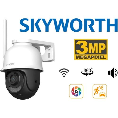 Caméra Wi-Fi Skyworth 3MP Motorisée 360° avec Audio et Sirène (SKH-i63D4H2-4AWT)