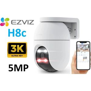 Caméra Wi-Fi EZVIZ H8c 3K 5MP Extérieure Motorisée 360° Vision Couleur avec Audio