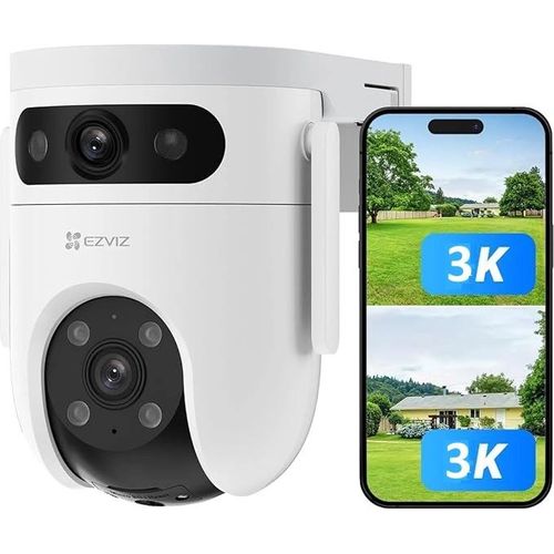 كاميرا واي فاي EZVIZ H9C Dual 3K بعدستين خارجية 360° مع رؤية ليلية ملونة - 2