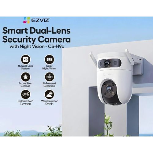 كاميرا واي فاي EZVIZ H9C Dual 3K بعدستين خارجية 360° مع رؤية ليلية ملونة - 5