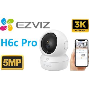 Caméra Wi-Fi EZVIZ H6C Pro 3K 5MP Intérieure Motorisée 360° (CS-H6C-R105-1J5WF)