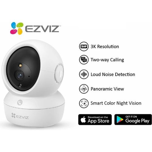 Caméra Wi-Fi EZVIZ H6C Pro 3K 5MP Intérieure Motorisée 360° (CS-H6C-R105-1J5WF) - 2