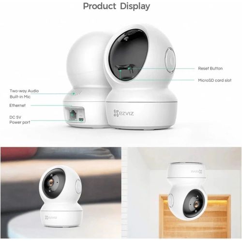 Caméra Wi-Fi EZVIZ H6C Pro 3K 5MP Intérieure Motorisée 360° (CS-H6C-R105-1J5WF) - 4