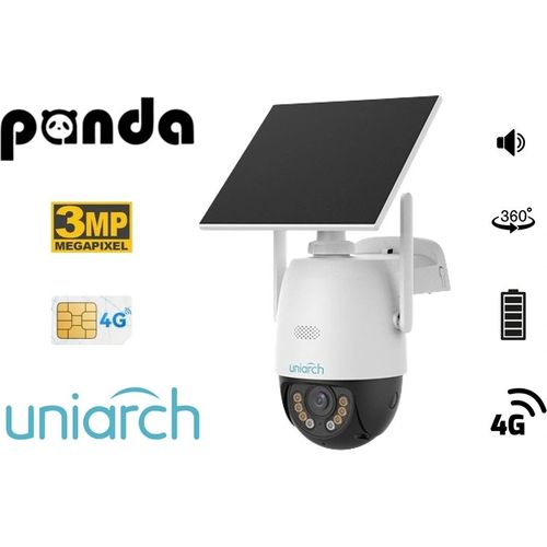 Caméra 4G Solaire Uniarch 3MP avec Batterie AOV Audio (Uho-P2G-M3F4D-EU)