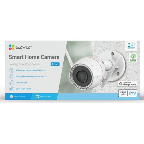 Caméra Wi-Fi EZVIZ H3C 2K+ 4MP Bullet Étanche IP67 Vision Nocturne Couleur - 2