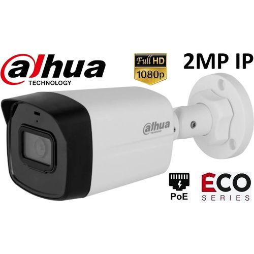 كاميرا IP Dahua 2MP Bullet PoE بأشعة تحت الحمراء 30 م سلسلة Eco (IPC-B1E20)