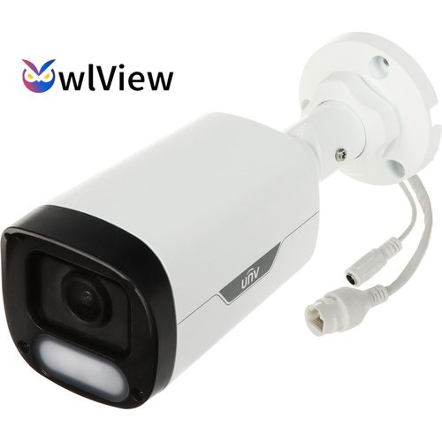 Caméra IP Uniview 6MP Bullet ColorHunter Wise-ISP PoE avec Audio (IPC2316LE-ADF28KM-WP) - 6
