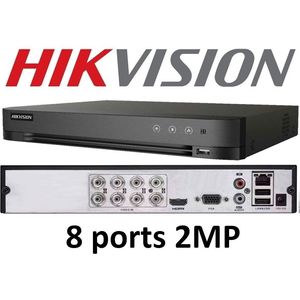 مسجل DVR هيكفيجن Turbo HD بـ 8 قنوات 1080p هجين مع كشف الأشخاص والمركبات (DS-7208HGHI-M1)