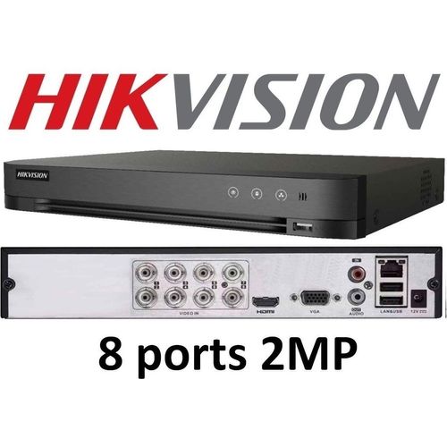 مسجل DVR هيكفيجن Turbo HD بـ 8 قنوات 1080p هجين مع كشف الأشخاص والمركبات (DS-7208HGHI-M1)
