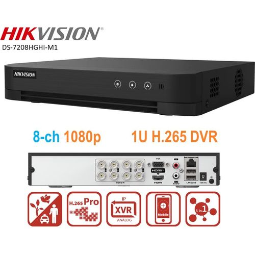 مسجل DVR هيكفيجن Turbo HD بـ 8 قنوات 1080p هجين مع كشف الأشخاص والمركبات (DS-7208HGHI-M1) - 3