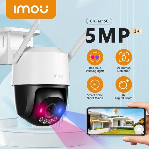 Caméra Wi-Fi Imou Cruiser SC 3K 5MP PTZ 360° Couleur avec Audio et Sirène (IPC-K7FP-5H0WE) - 2