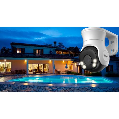 كاميرا داهوا HDCVI بدقة 5MP دوارة ملونة 40 م مع ميكروفون (HAC-PT1509AP-A-LED) - 2