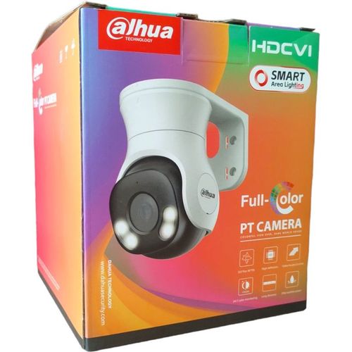 كاميرا داهوا HDCVI بدقة 5MP دوارة ملونة 40 م مع ميكروفون (HAC-PT1509AP-A-LED) - 5