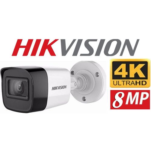 Caméra Hikvision Turbo HD 8MP 4K Mini Bullet EXIR 30 m, Étanche IP67 (DS-2CE16U1T-ITF)