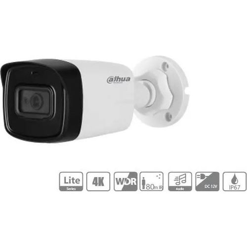 Caméra Dahua HDCVI 8MP 4K Bullet IR 80 m avec Micro, Étanche IP67 (HAC-HFW1800TL-A) - 4