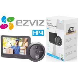 Judas Vidéo Connecté EZVIZ HP4 Wi-Fi avec Écran 4,3 pouces et Sonnette
