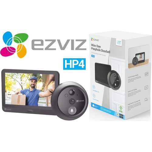 Judas Vidéo Connecté EZVIZ HP4 Wi-Fi avec Écran 4,3 pouces et Sonnette