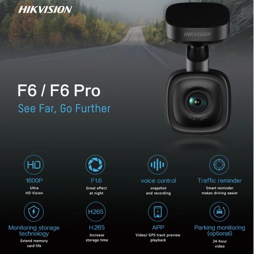 كاميرا سيارة Hikvision F6 Pro بدقة 1600p مع GPS و Wi-Fi و ADAS (AE-DC5013-F6Pro) - 6