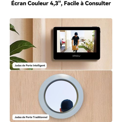 IMOU VD1 5MP Battery Smart Door Viewer with 4.3-inch Screen (VD1-5M0S) - 4