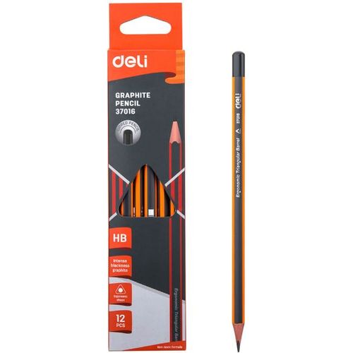 Crayon Deli Ergonomic Triangular HB 37016 pack 12 pcs - 2