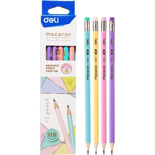 Crayon Deli Macaron - Pastel Collection C025-HB pack de 12 pcs
