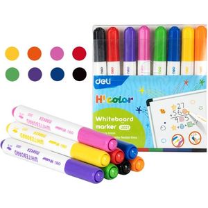 Marqueur pour tableau DELI U021 8 couleurs