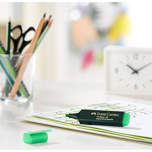 Surligneurs Faber-Castell fluorescents Textliner 48 Vert Pack de 10 - 2