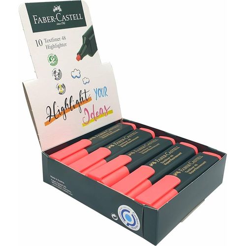 Surligneurs Faber-Castell fluorescents Textliner 48 ROSE Pack de 10