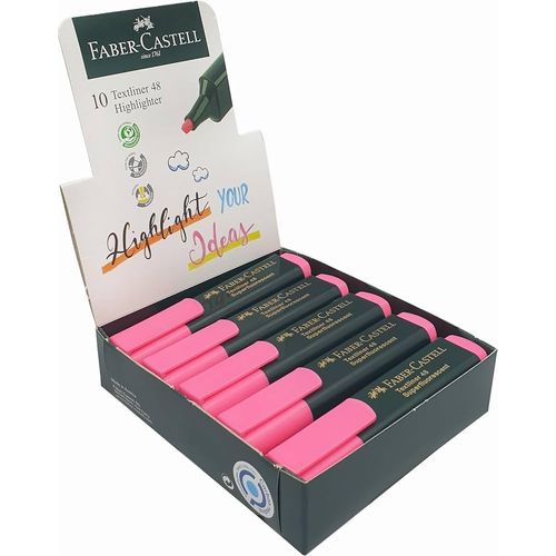 Surligneurs Faber-Castell fluorescents Textliner 48 ROSE Pack de 10 - 2