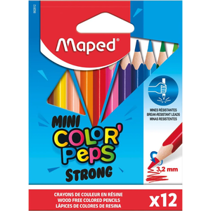 Crayons de couleurs Maped Color Peps Strong 12 couleurs Mini