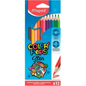 Crayons de couleurs Maped Color Peps Star 12 couleurs Long