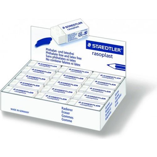 ممحاة بيضاء من شتيلر رازوبلاست، عبوة تحتوي على 20 قطعة - 3